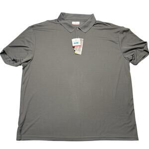 Grand Slam Golf Tennis Mens Moisture Wicking Polo Gray Shirt Size 4XG XXXXL